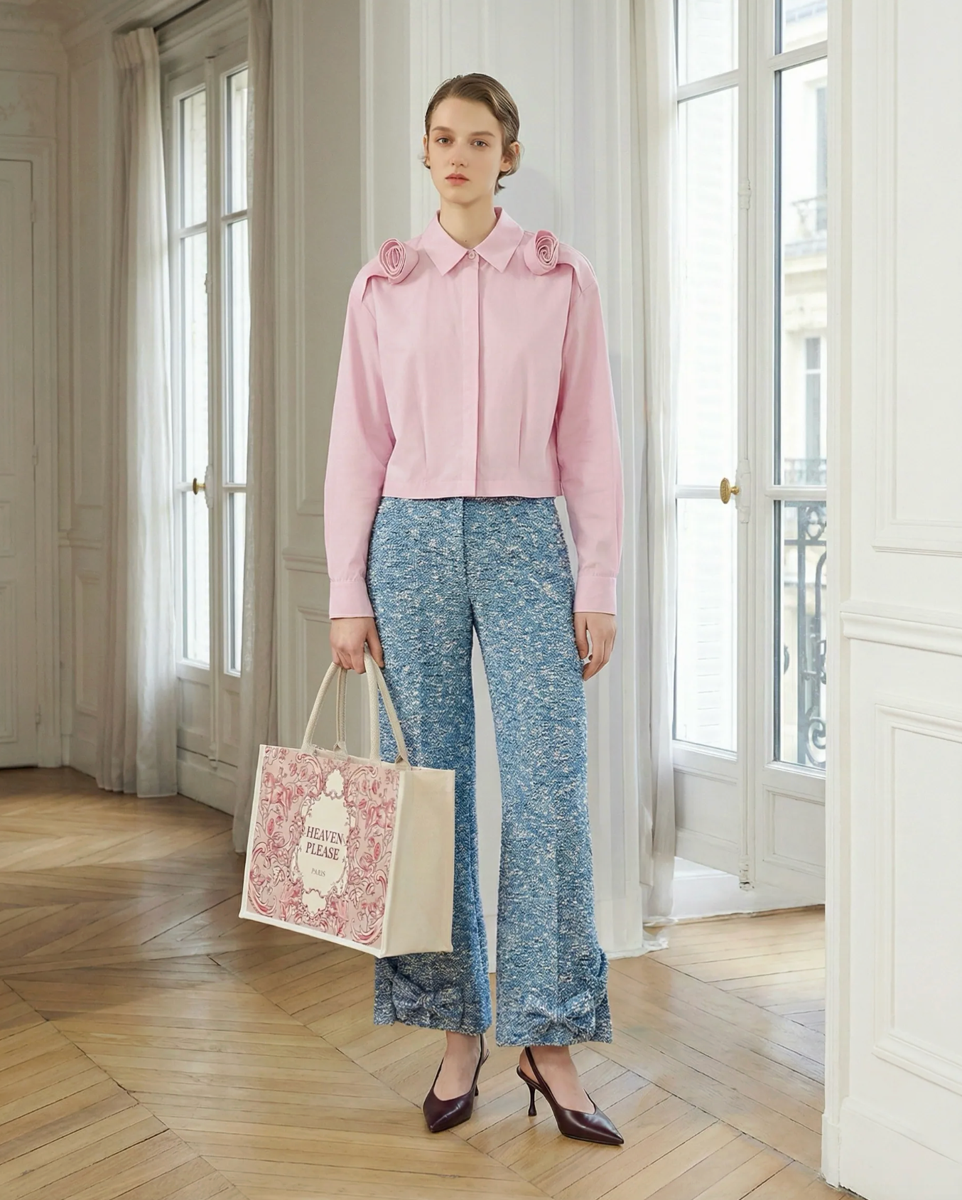 Simple Classic Roses Long Shirt