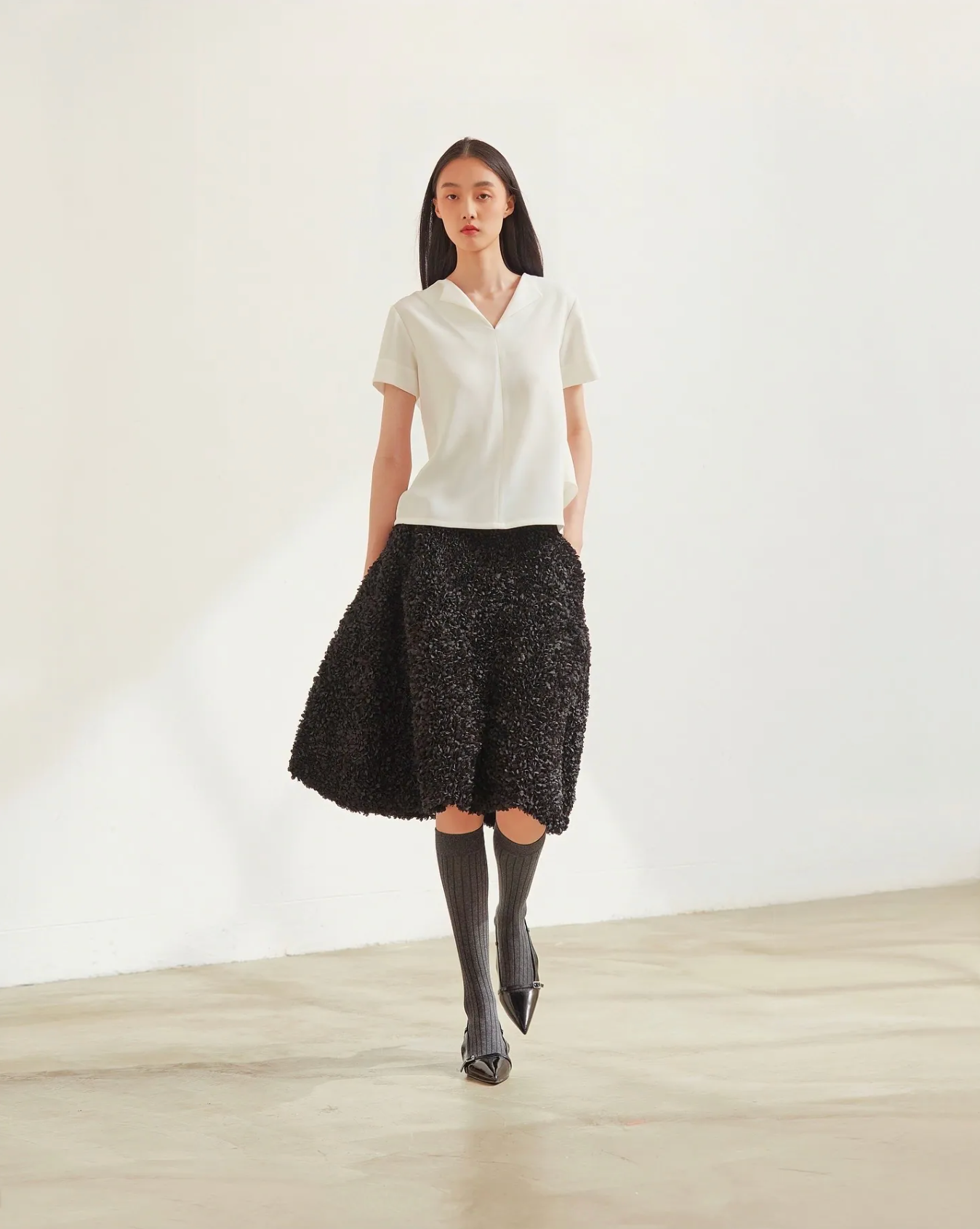 Gentle Glow 3D Floral Skirt