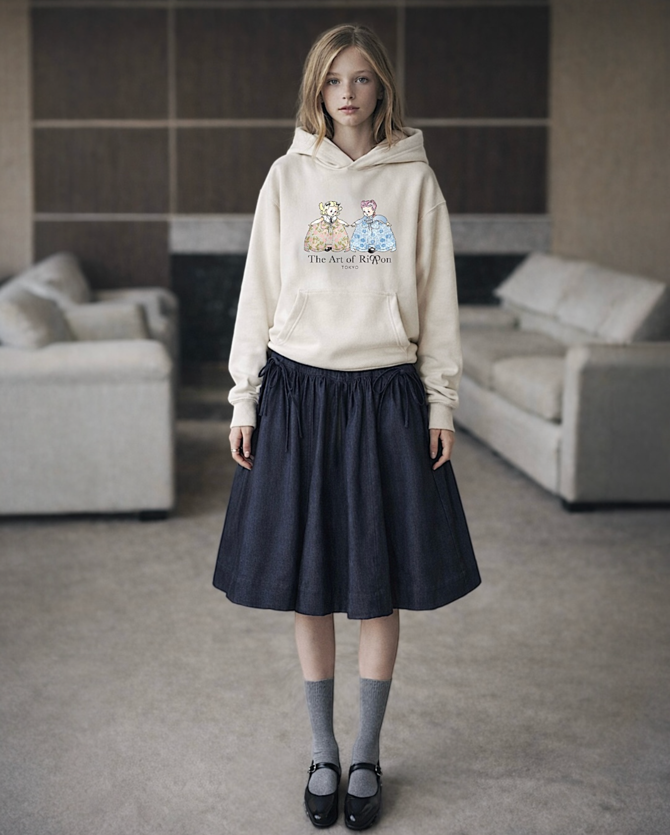 The Art of Ribbon Hoodie Sweater