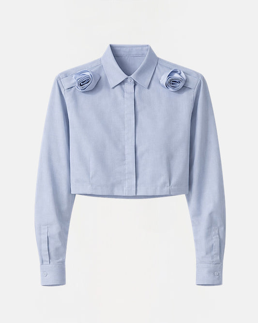 Simple Classic Roses Long Shirt