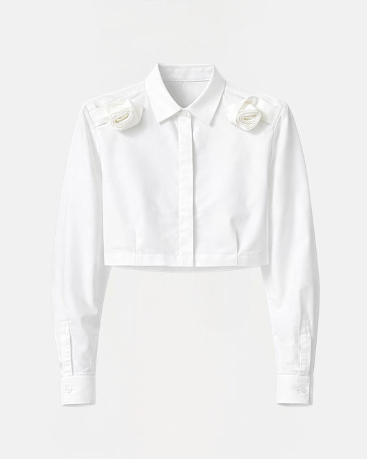 Simple Classic Roses Long Shirt